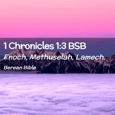 Picture 02 - 1 Chronicles 1:3 BSB - Enoch, Methuselah, - Bible Verse Picture