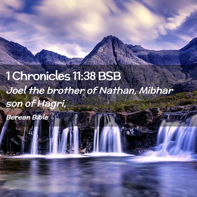 Picture 02 - 1 Chronicles 11:38 BSB - Joel the brother of Nathan, Mibhar son of - Bible Verse Picture