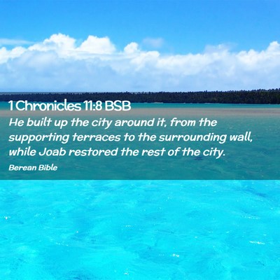 Picture 02 - 1 Chronicles 11:8 BSB - He built up the city around it, from the - Bible Verse Picture