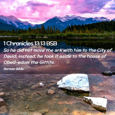 Picture 02 - 1 Chronicles 13:13 BSB - So he did not move the ark with him to the City - Bible Verse Picture