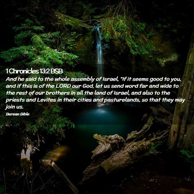 Picture 02 - 1 Chronicles 13:2 BSB - And he said to the whole assembly of Israel, - Bible Verse Picture