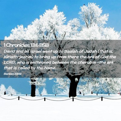 Picture 02 - 1 Chronicles 13:6 BSB - David and all Israel went up to Baalah of Judah - Bible Verse Picture