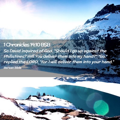 Picture 02 - 1 Chronicles 14:10 BSB - So David inquired of God, “Should I go up - Bible Verse Picture