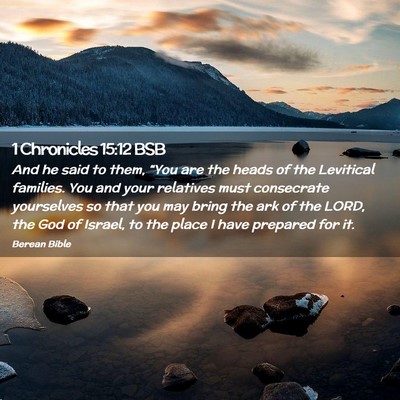 Picture 02 - 1 Chronicles 15:12 BSB - And he said to them, “You are the heads of the - Bible Verse Picture