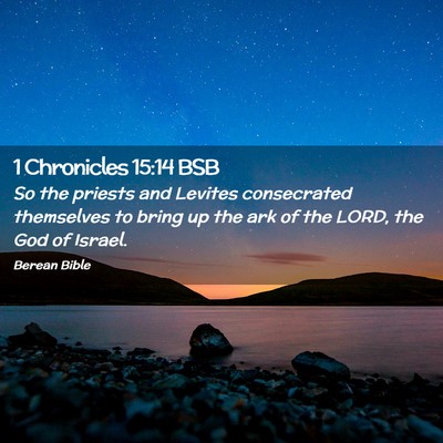 Picture 02 - 1 Chronicles 15:14 BSB - So the priests and Levites consecrated themselves - Bible Verse Picture
