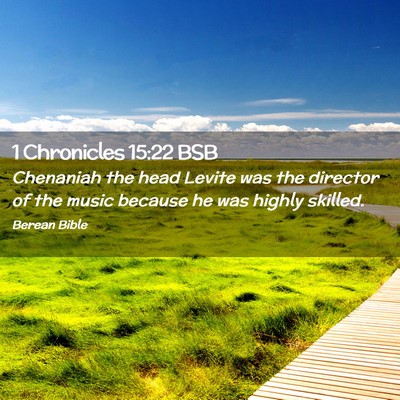 Picture 02 - 1 Chronicles 15:22 BSB - Chenaniah the head Levite was the director of the - Bible Verse Picture