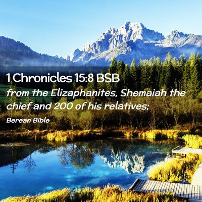 Picture 02 - 1 Chronicles 15:8 BSB - from the Elizaphanites, Shemaiah the chief and - Bible Verse Picture