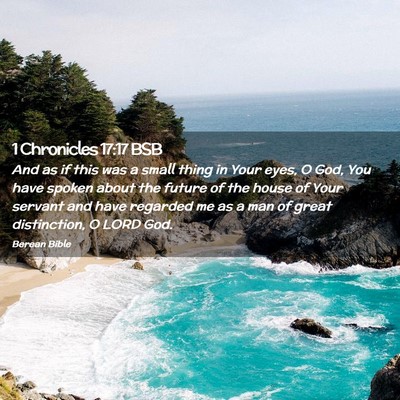 Picture 02 - 1 Chronicles 17:17 BSB - And as if this was a small thing in Your eyes, O - Bible Verse Picture