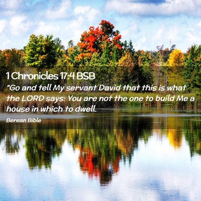 Picture 02 - 1 Chronicles 17:4 BSB - “Go and tell My servant David that this is what - Bible Verse Picture