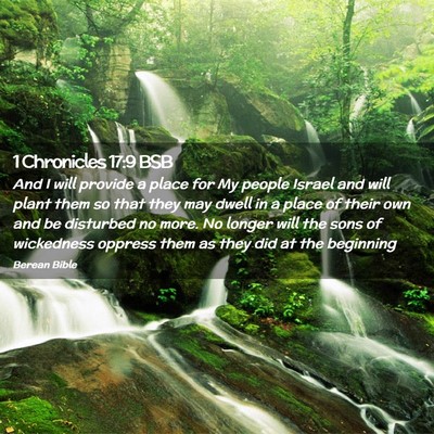 Picture 02 - 1 Chronicles 17:9 BSB - And I will provide a place for My people Israel - Bible Verse Picture