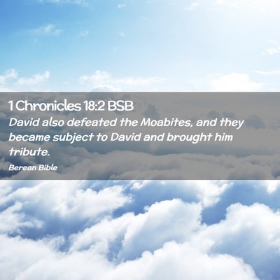 Picture 02 - 1 Chronicles 18:2 BSB - David also defeated the Moabites, and they became - Bible Verse Picture