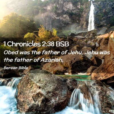 Picture 02 - 1 Chronicles 2:38 BSB - Obed was the father of Jehu, Jehu was the father - Bible Verse Picture