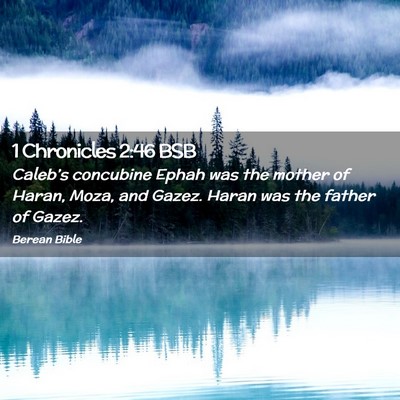 Picture 02 - 1 Chronicles 2:46 BSB - Caleb’s concubine Ephah was the mother of - Bible Verse Picture