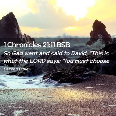 Picture 02 - 1 Chronicles 21:11 BSB - So Gad went and said to David, “This is what - Bible Verse Picture