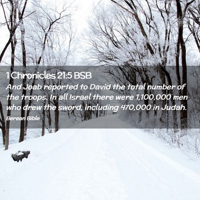 Picture 02 - 1 Chronicles 21:5 BSB - And Joab reported to David the total number of - Bible Verse Picture