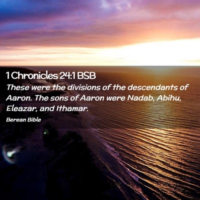Picture 02 - 1 Chronicles 24:1 BSB - These were the divisions of the descendants of - Bible Verse Picture