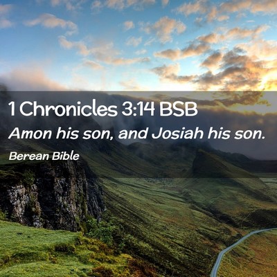 Picture 02 - 1 Chronicles 3:14 BSB - Amon his son, and Josiah his - Bible Verse Picture
