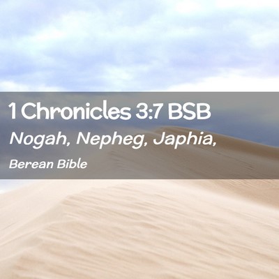 Picture 02 - 1 Chronicles 3:7 BSB - Nogah, Nepheg, - Bible Verse Picture