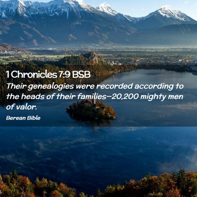 Picture 02 - 1 Chronicles 7:9 BSB - Their genealogies were recorded according to the - Bible Verse Picture