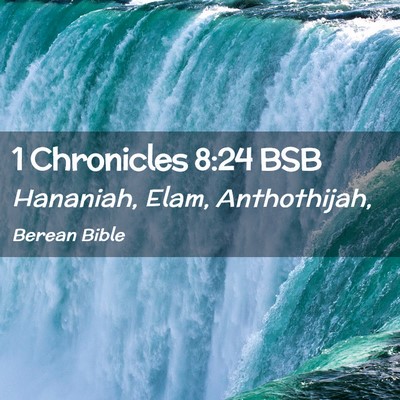 Picture 02 - 1 Chronicles 8:24 BSB - Hananiah, Elam, - Bible Verse Picture
