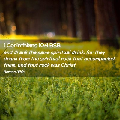 Picture 02 - 1 Corinthians 10:4 BSB - and drank the same spiritual drink; for they - Bible Verse Picture