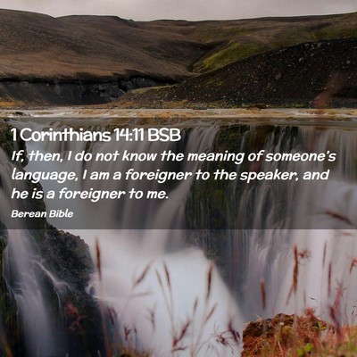 Picture 02 - 1 Corinthians 14:11 BSB - If, then, I do not know the meaning of - Bible Verse Picture