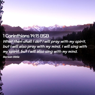 Picture 02 - 1 Corinthians 14:15 BSB - What then shall I do? I will pray with my spirit, - Bible Verse Picture