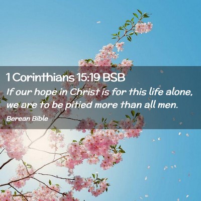 Picture 02 - 1 Corinthians 15:19 BSB - If our hope in Christ is for this life alone, we - Bible Verse Picture