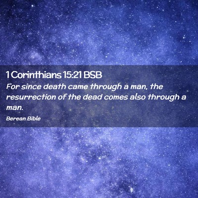 Picture 02 - 1 Corinthians 15:21 BSB - For since death came through a man, the - Bible Verse Picture