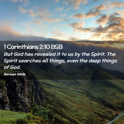Picture 02 - 1 Corinthians 2:10 BSB - But God has revealed it to us by the Spirit. The - Bible Verse Picture