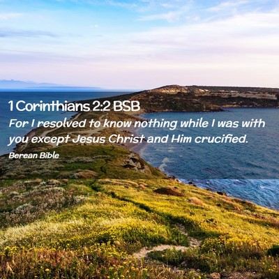 Picture 02 - 1 Corinthians 2:2 BSB - For I resolved to know nothing while I was with - Bible Verse Picture