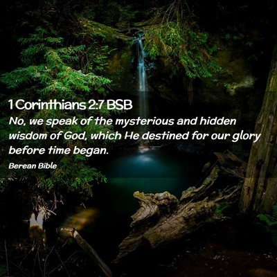 Picture 02 - 1 Corinthians 2:7 BSB - No, we speak of the mysterious and hidden wisdom - Bible Verse Picture