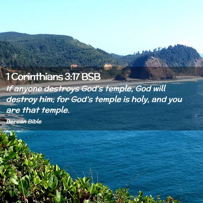 Picture 02 - 1 Corinthians 3:17 BSB - If anyone destroys God’s temple, God will - Bible Verse Picture