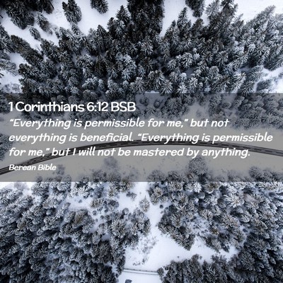 Picture 02 - 1 Corinthians 6:12 BSB - “Everything is permissible for me,” but not - Bible Verse Picture