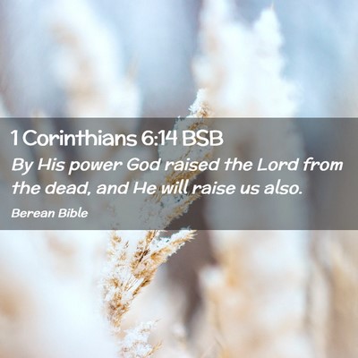Picture 02 - 1 Corinthians 6:14 BSB - By His power God raised the Lord from the dead, - Bible Verse Picture