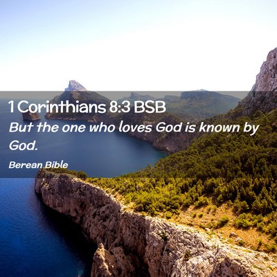 Picture 02 - 1 Corinthians 8:3 BSB - But the one who loves God is known by - Bible Verse Picture