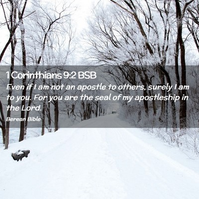 Picture 02 - 1 Corinthians 9:2 BSB - Even if I am not an apostle to others, surely I - Bible Verse Picture