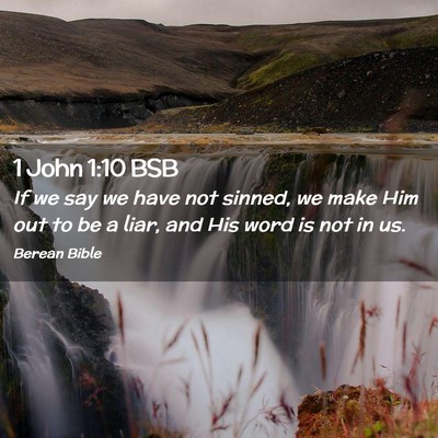 Picture 02 - 1 John 1:10 BSB - If we say we have not sinned, we make Him out to - Bible Verse Picture