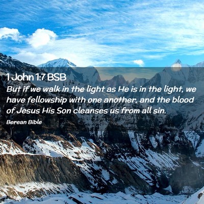 Picture 02 - 1 John 1:7 BSB - But if we walk in the light as He is in the - Bible Verse Picture