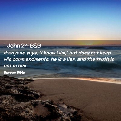 Picture 02 - 1 John 2:4 BSB - If anyone says, “I know Him,” but does not - Bible Verse Picture