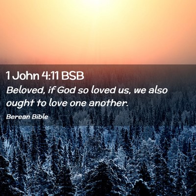Picture 02 - 1 John 4:11 BSB - Beloved, if God so loved us, we also ought to - Bible Verse Picture