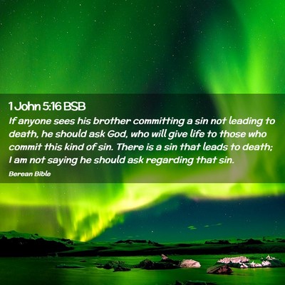 Picture 02 - 1 John 5:16 BSB - If anyone sees his brother committing a sin not - Bible Verse Picture