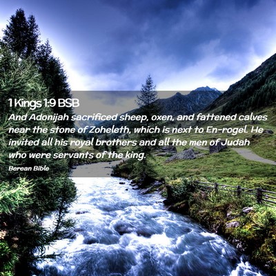 Picture 02 - 1 Kings 1:9 BSB - And Adonijah sacrificed sheep, oxen, and fattened - Bible Verse Picture