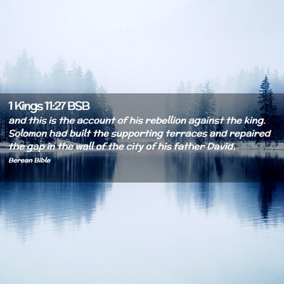 Picture 02 - 1 Kings 11:27 BSB - and this is the account of his rebellion against - Bible Verse Picture