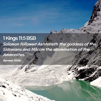 Picture 02 - 1 Kings 11:5 BSB - Solomon followed Ashtoreth the goddess of the - Bible Verse Picture