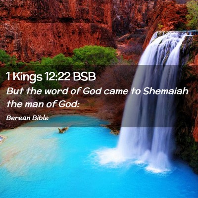 Picture 02 - 1 Kings 12:22 BSB - But the word of God came to Shemaiah the man of - Bible Verse Picture
