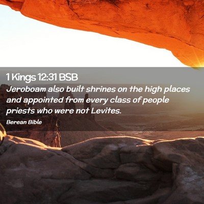Picture 02 - 1 Kings 12:31 BSB - Jeroboam also built shrines on the high places - Bible Verse Picture