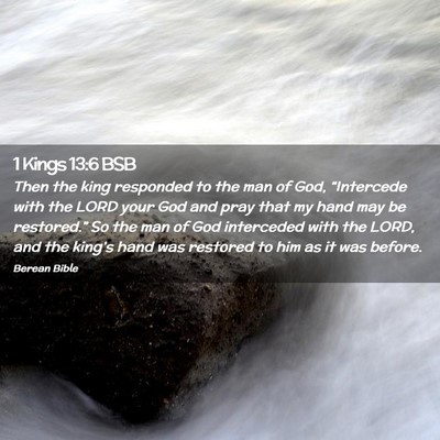 Picture 02 - 1 Kings 13:6 BSB - Then the king responded to the man of God, - Bible Verse Picture