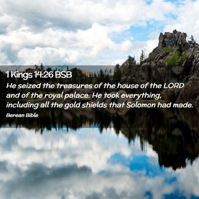 Picture 02 - 1 Kings 14:26 BSB - He seized the treasures of the house of the LORD - Bible Verse Picture