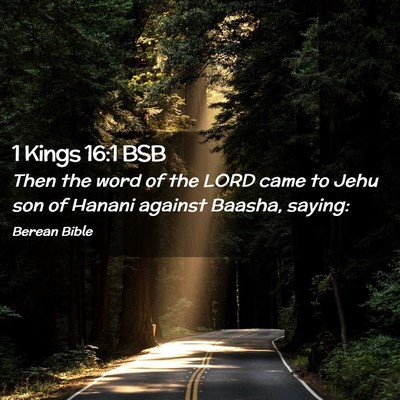 Picture 02 - 1 Kings 16:1 BSB - Then the word of the LORD came to Jehu son of - Bible Verse Picture